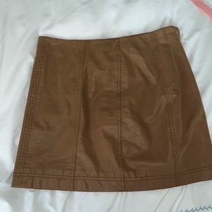 Free people leather/suede skirt